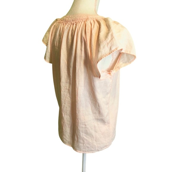 NWOT Rails ‘Alena’ Flutter-Sleeve Button Front Top in “Petal” Pink Size XS - Picture 12 of 16